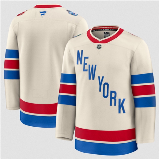 Personalized Men’s New York Rangers Blank Cream 2026 Winter Classic Stitched Hockey Jersey