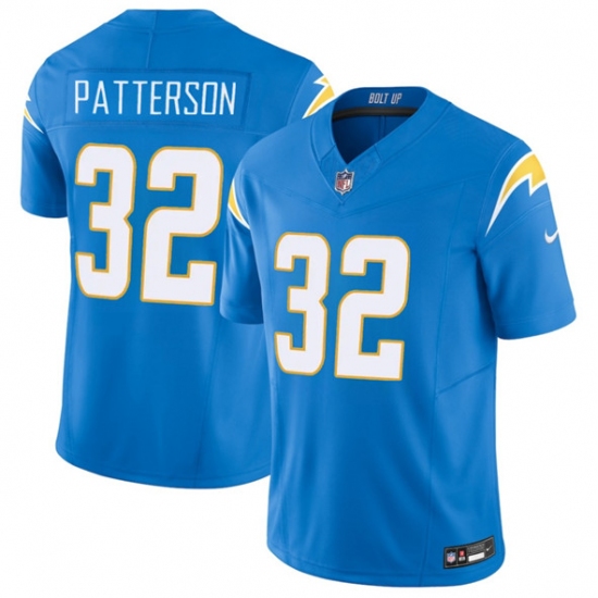 Personalized Men’s Los Angeles Chargers #32 Jaret Patterson Blue 2025 F.U.S.E. Limited Football Stitched Jersey
