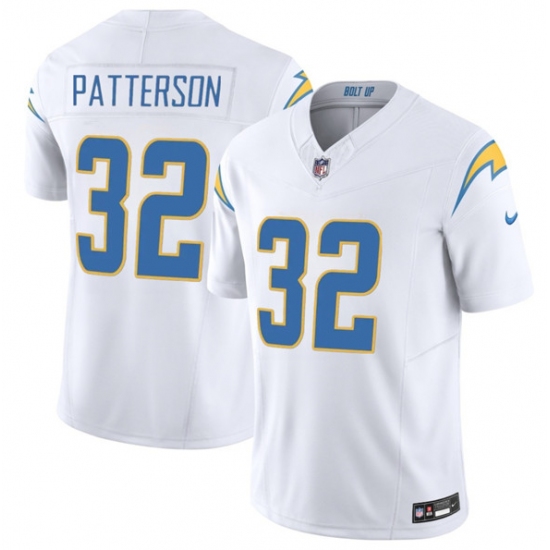 Personalized Men’s Los Angeles Chargers #32 Jaret Patterson White 2025 F.U.S.E. Limited Football Stitched Jersey