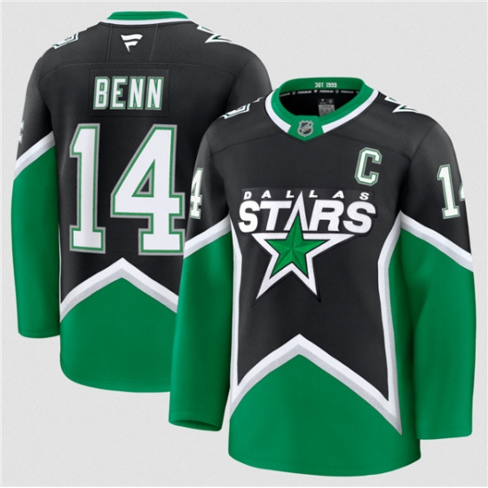 Personalized Men’s Dallas Stars #14 Jamie Benn Black 2025-26 Alternate Stitched Hockey Jersey