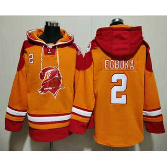Personalized Men’s Tampa Bay Buccaneers #2 Emeka Egbuka Orange Ageless Must Have Lace Up Pullover Hoodie