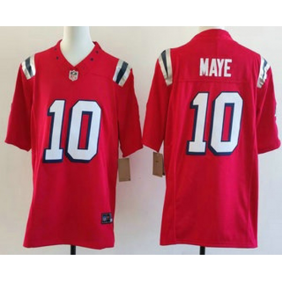 Personalized Men’s New England Patriots #10 Christian Gonzalez Limited Red Fashion FUSE Jersey