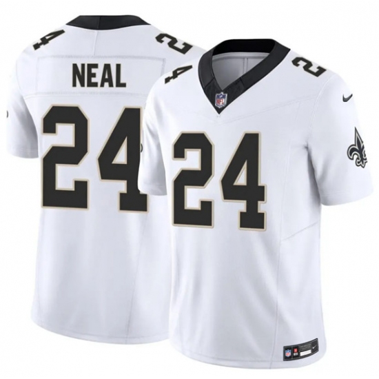 Personalized Men’s New Orleans Saints #24 Devin Neal White 2025 F.U.S.E Limited Football Stitched Jersey