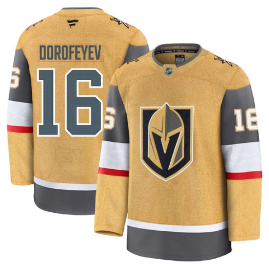Personalized Men’s Vegas Golden Knights #16 Pavel Dorofeyev Gold Home Authentic Jersey
