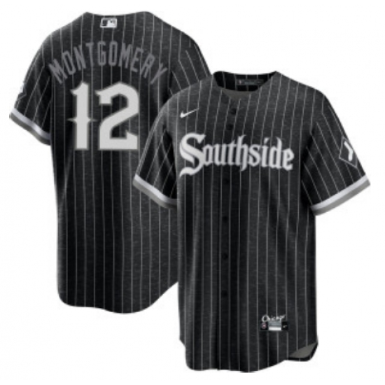 Personalized Men’s Chicago White Sox #12 Colson Montgomery City Connect Cool Base Stitched Jersey