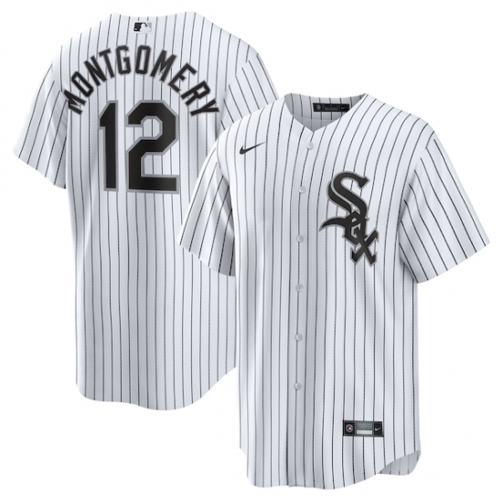 Personalized Men’s Chicago White Sox #12 Colson Montgomery White Cool Base Stitched Baseball Jersey