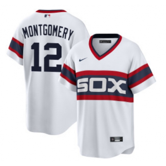 Personalized Men’s Chicago White Sox #12 Colson Montgomery White Cool Base Stitched Jersey