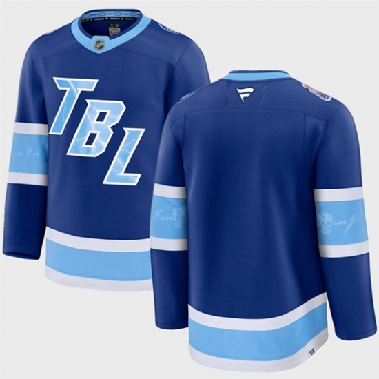 Personalized Men’s Tampa Bay Lightning Blank Blue 2026 Stadium Series Stitched Jersey