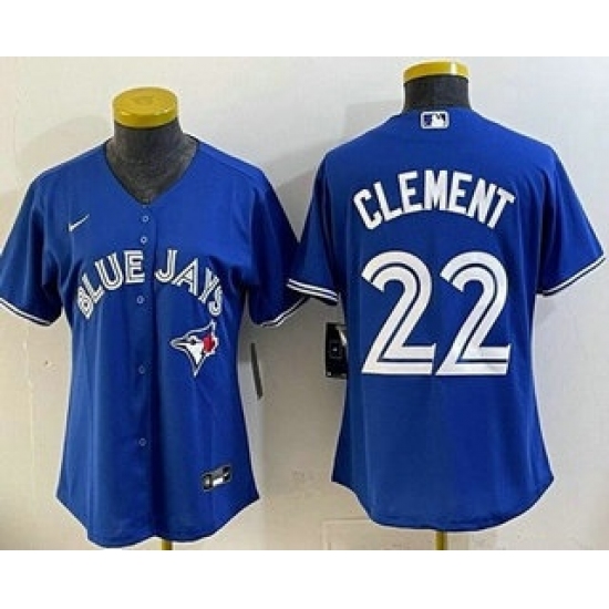 Personalized Women’s Toronto Blue Jays #22 Ernie Clement Blue Cool Base Jersey