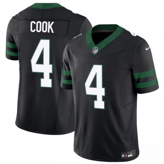 Personalized Men’s New York Jets #4 Brady Cook Black 2025 F.U.S.E. Untouchable Limited Football Stitched Jersey