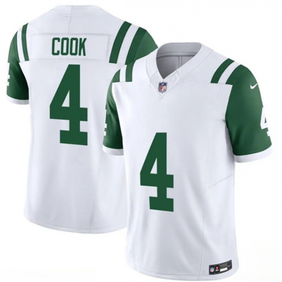 Personalized Men’s New York Jets #4 Brady Cook White 2025 F.U.S.E. Classic Alternate Untouchable Limited Football Stitched Jersey