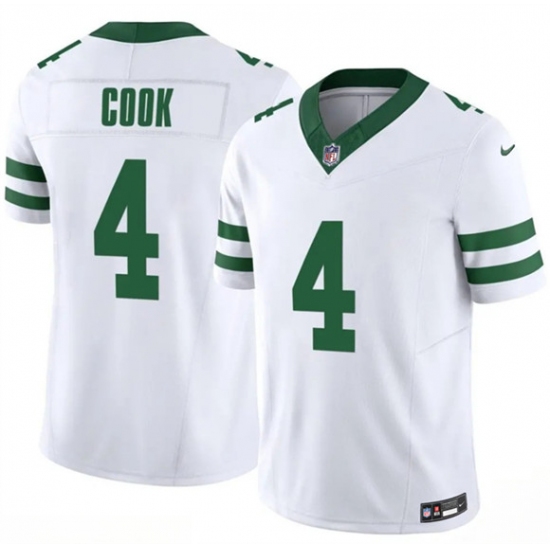 Personalized Men’s New York Jets #4 Brady Cook White 2025 F.U.S.E. Untouchable Limited Football Stitched Jersey