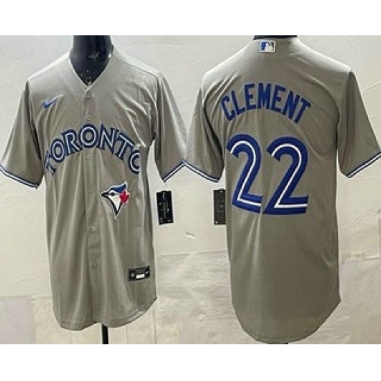 Personalized Men’s Toronto Blue Jays #22 Ernie Clement Gray Cool Base Jersey
