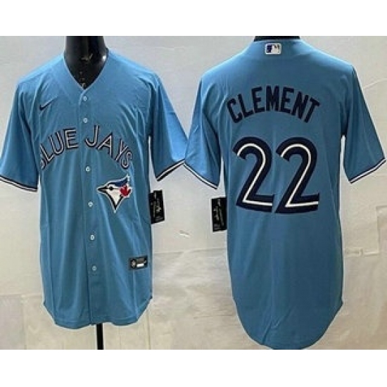 Personalized Men’s Toronto Blue Jays #22 Ernie Clement Light Blue Cool Base Jersey