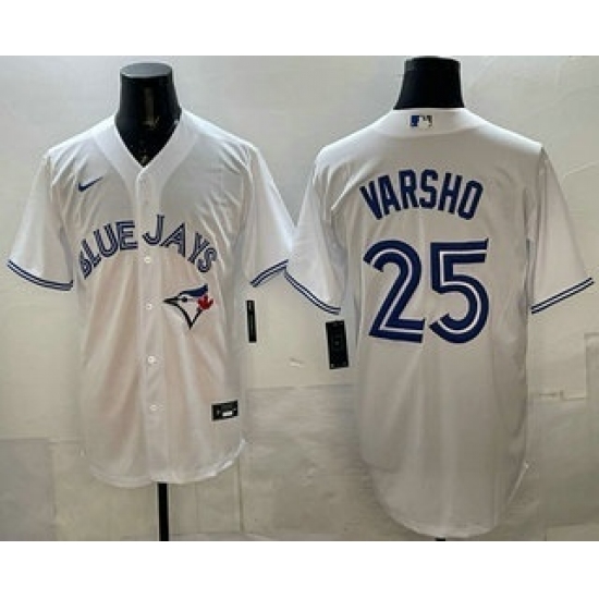Personalized Men’s Toronto Blue Jays #25 Daulton Varsho White Cool Base Jersey