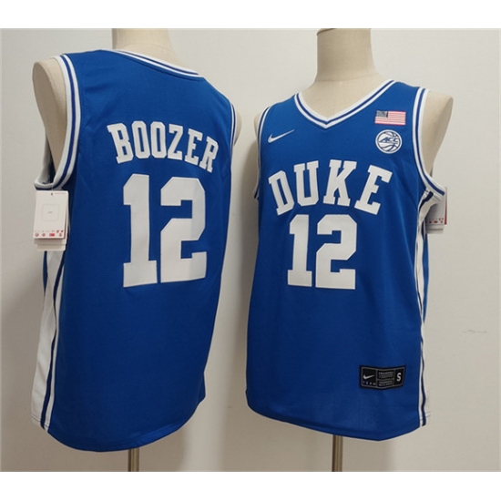 Personalized Men’s Duke Blue Devils #12 Cameron Boozer Blue Stitched Basketball Jersey