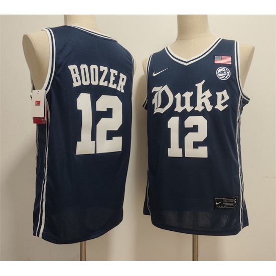 Personalized Men’s Duke Blue Devils #12 Cameron Boozer Navy Stitched Basketball Jersey