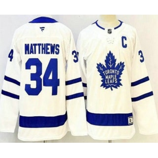 Personalized Youth Toronto Maple Leafs #34 Auston Matthews White Authentic Jersey