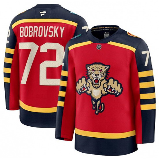 Personalized Men’s Florida Panthers #72 Sergei Bobrovsky Red 2026 Winter Classic Stitched Hockey Jersey