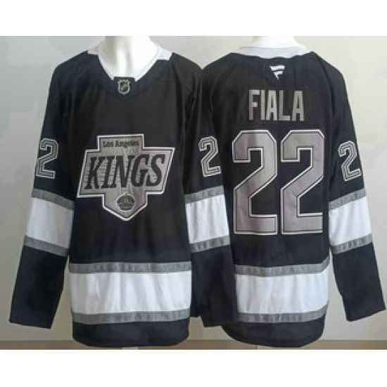 Personalized Men’s Los Angeles Kings #22 Kevin Fiala Black Alternate Authentic Jersey