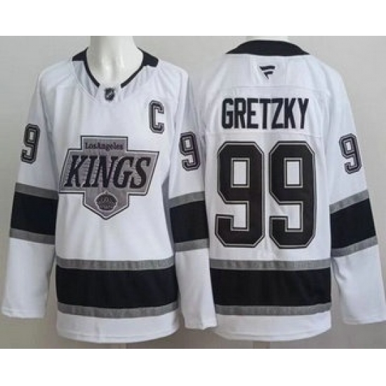 Personalized Men’s Los Angeles Kings #99 Wayne Gretzky White Authentic Jersey
