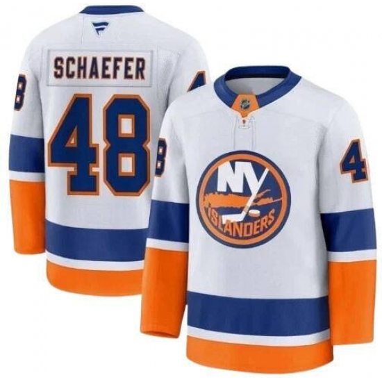 Personalized Men’s New York Islanders #48 Matthew Schaefer Blue White 2025 Stitched Hockey Jersey