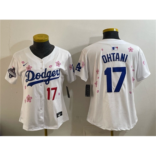 Personalized Youth Los Angeles Dodgers #17 Shohei Ohtani White 2025 World Series Champions Tokyo Series Limited Stitched Baseball Jersey