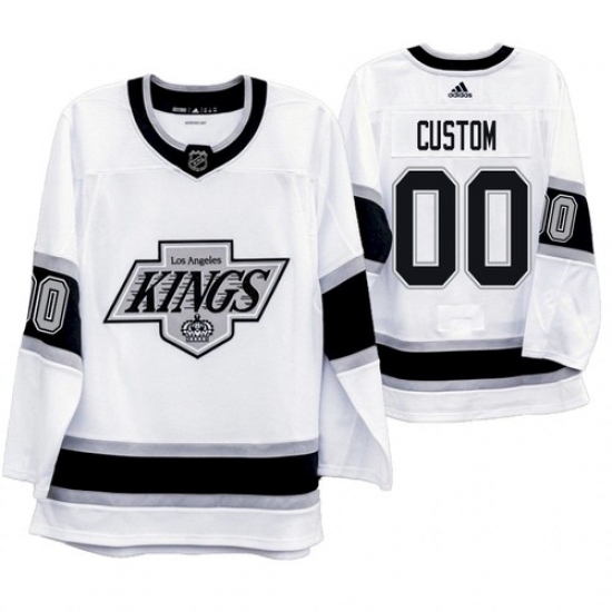 Personalized Men’s Los Angeles Kings Name Number Size White Throwback NHL Stitched Jersey