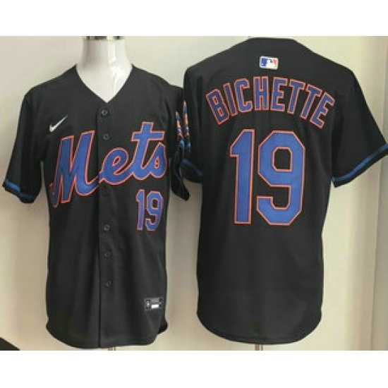 Personalized Men’s New York Mets #19 Bo Bichette Black Limited Jersey