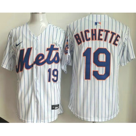 Personalized Men’s New York Mets #19 Bo Bichette White Limited Jersey