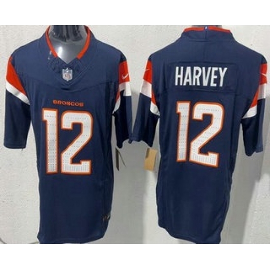 Personalized Men’s Denver Broncos #12 Rj Harvey Limited Navy FUSE Jersey