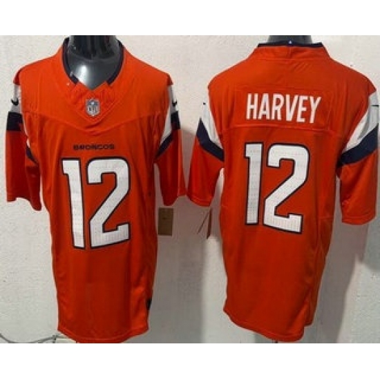 Personalized Men’s Denver Broncos #12 Rj Harvey Limited Orange FUSE Jersey