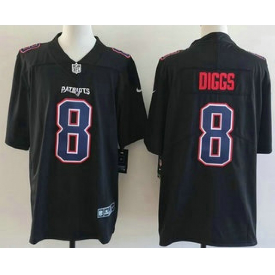 Personalized Men’s New England Patriots #10 Drake Maye Limited Black Fashion Jersey