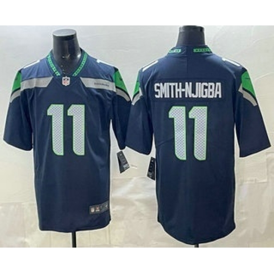 Personalized Men’s Seattle Seahawks #11 Jaxon Smith Njigba Limited Navy Jersey