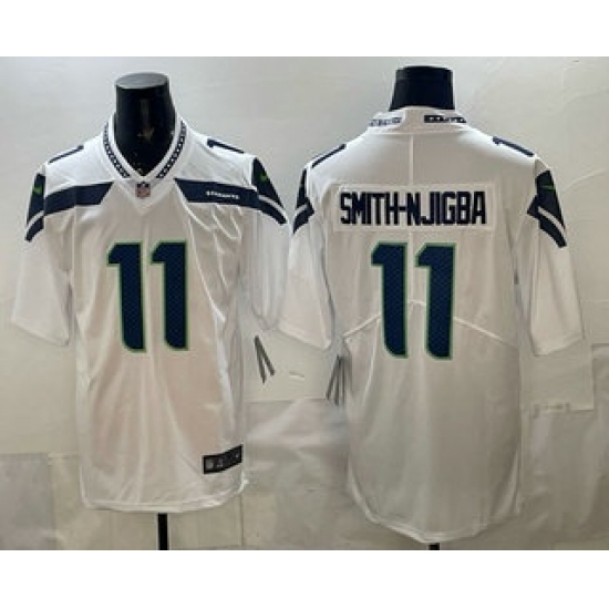 Personalized Men’s Seattle Seahawks #11 Jaxon Smith Njigba Limited White Jersey