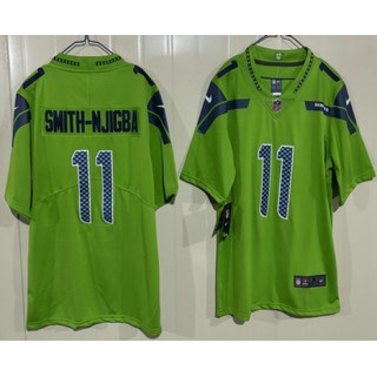 Personalized Men’s Seattle Seahawks #11 Jaxon Smith-Njigba Limited Green Jersey