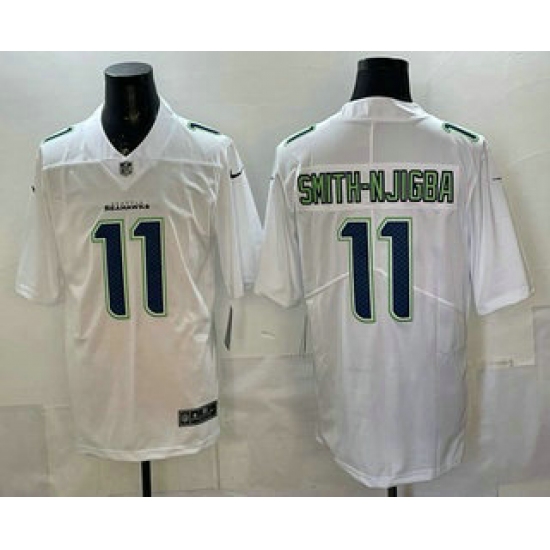 Personalized Men’s Seattle Seahawks #11 Jaxon Smith-Njigba Limited White Fashion Jersey
