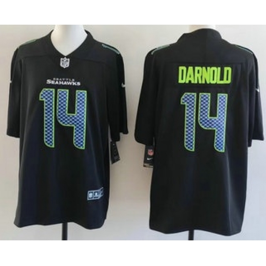 Personalized Men’s Seattle Seahawks #14 Sam Darnold Limited Black Fashion Jersey