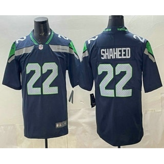 Personalized Men’s Seattle Seahawks #22 Rashid Shaheed Limited Navy Jersey