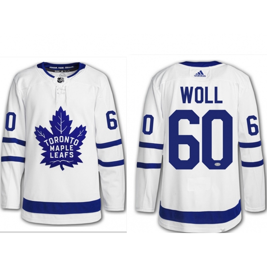 Personalized Men’s Toronto Maple Leafs #60 Joseph Woll White Stitched NHL Jersey