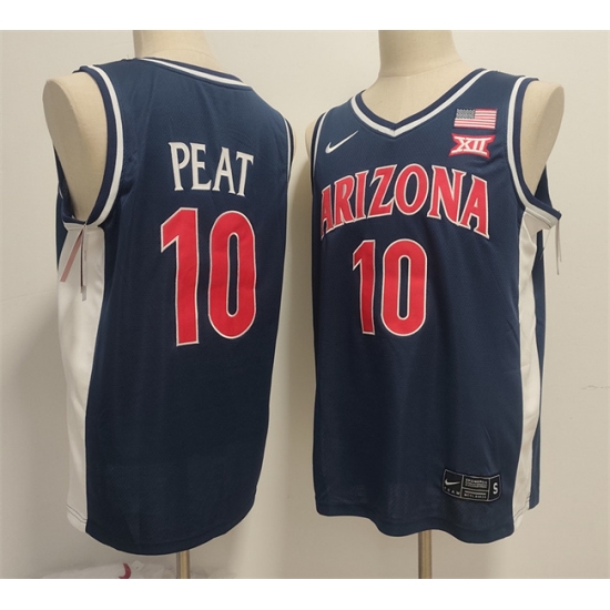 Personalized Men’s Arizona Wildcats #10 Koa Peat Navy Stitched Jersey