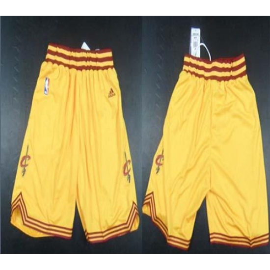 Personalized Cleveland Cavaliers Yellow NBA Shorts