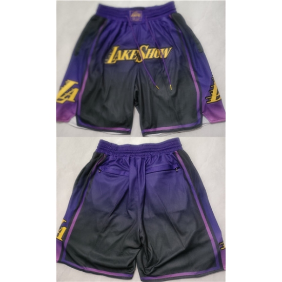 Personalized Los Angeles Lakers Purple Black 2025 City Edition Shorts (Run Small)