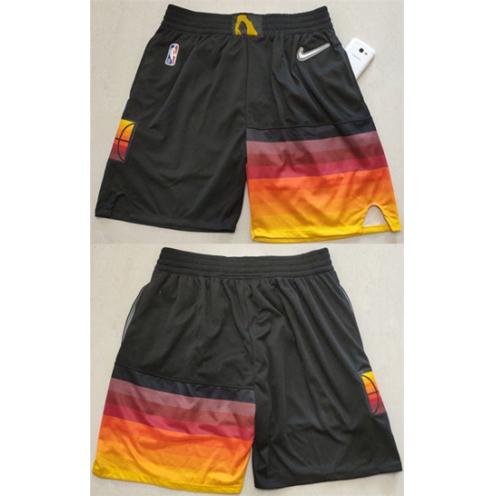 Personalized Men’ Utah Jazz Black 75th Anniversary Shorts (Run Small)