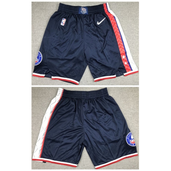 Personalized Men’s Brooklyn Nets Navy 75th Anniversary City Edition Shorts (Run Small)