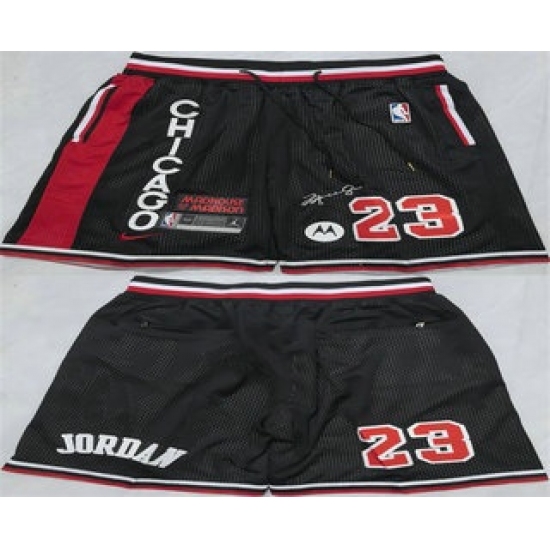 Personalized Men’s Chicago Bulls #23 Michael Jordan Black 2025 Shorts