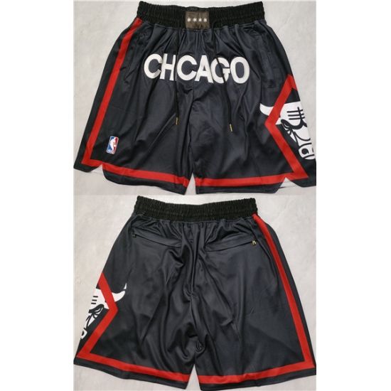Personalized Men’s Chicago Bulls Black City Edition Shorts (Run Small)