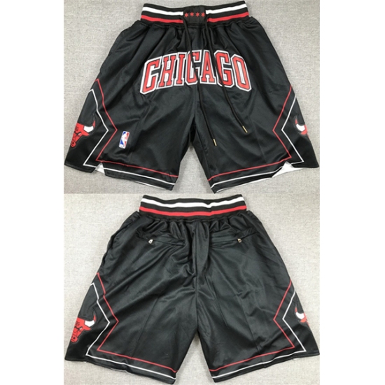 Personalized Men’s Chicago Bulls Black Shorts (Run Small) 001