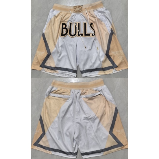 Personalized Men’s Chicago Bulls White City Edition Shorts (Run Small)