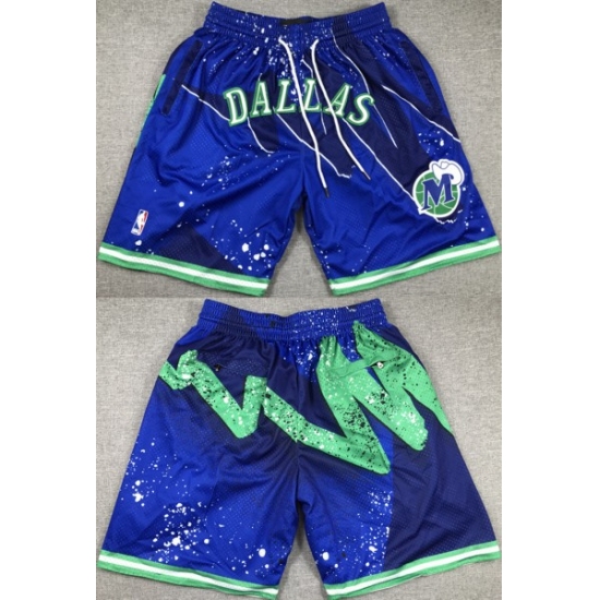 Personalized Men’s Dallas Mavericks Royal Green Shorts (Run Small)